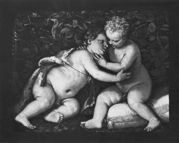 Anonimo — Caliari Paolo - sec. XVI - Gesù Bambino e san Giovannino — insieme